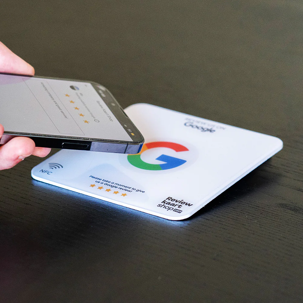 Vignette NFC Néon Local pour avis Google, Instagram et TikTok